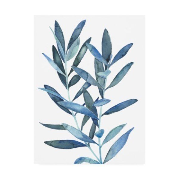 Megan Meagher 'Indigo Leaves Iii' Canvas Art, 24x32, Trademark Fine Art, Mfr#: WAG11785-C2432GG
